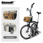 Rhinowalk Bike Handlebar Bag 4L Quick Release For Brompton Folding Bike Front Tube Basket Bag With MOLLE System Urban Cycling
