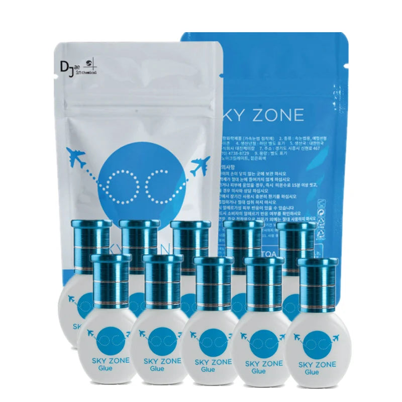 5/10 Bottles 5ml Lady Black Eyelash Extension Glue Sky Zone Strong Fast Drying False Eyelashes Glue Adhesive Low Irritation