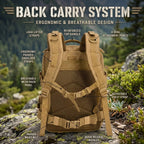 24L Tactical Backpack with Molle Webbing, Unisex Outdoor Hiking Camping Travel Daypack