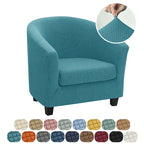 Jacquard Club Tub Chair Cover Stretch Accent Armchair Slipcover Cushion Cover Elastic Single Sofa Slipcovers for Living Room