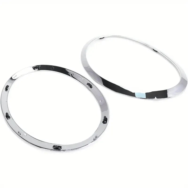 2PC For MINI Cooper F55 F56 F57 2013-2018 Chrome Left Right Front Headlights Frame Headlight Eyebrow Ring Cover Trim Replacement