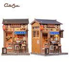 CUTEBEE Book Nook DIY Building Kit with Laser-Cut Precision Pieces 3D Wooden Puzzle  Collectible Desk Home Decor for Gift Idea