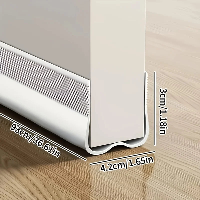 PVC Flexible Door Bottom Seal Strip Under Door Draft Stopper Weatherproof Soundproof Gap Cover Weatherstrip for Indoor Outdoor