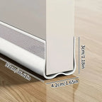 PVC Flexible Door Bottom Seal Strip Under Door Draft Stopper Weatherproof Soundproof Gap Cover Weatherstrip for Indoor Outdoor