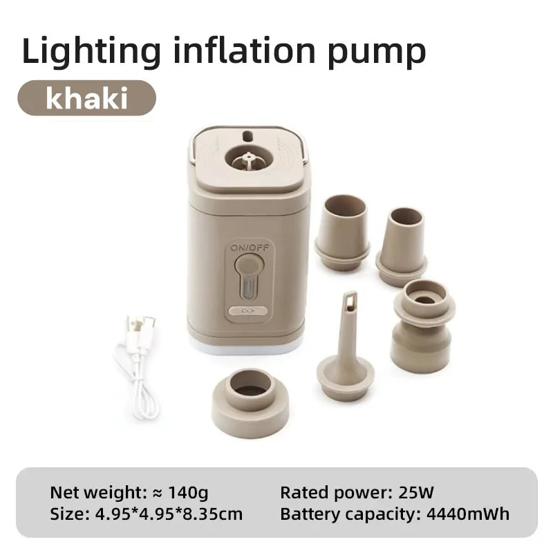 Portable Mini Air Pump Electric Inflator pump USB Rechargeable to Inflate Deflate for Pool Floats, Air Bed,Vacuum Storage Bags