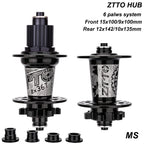 ZTTO Mountain Bike Hub 32 Holes 6 Pawls Disc Brake Bearing 10 11 12 Speed XD Thru Axle Quick Release Bicycle Wheel 142 135mm