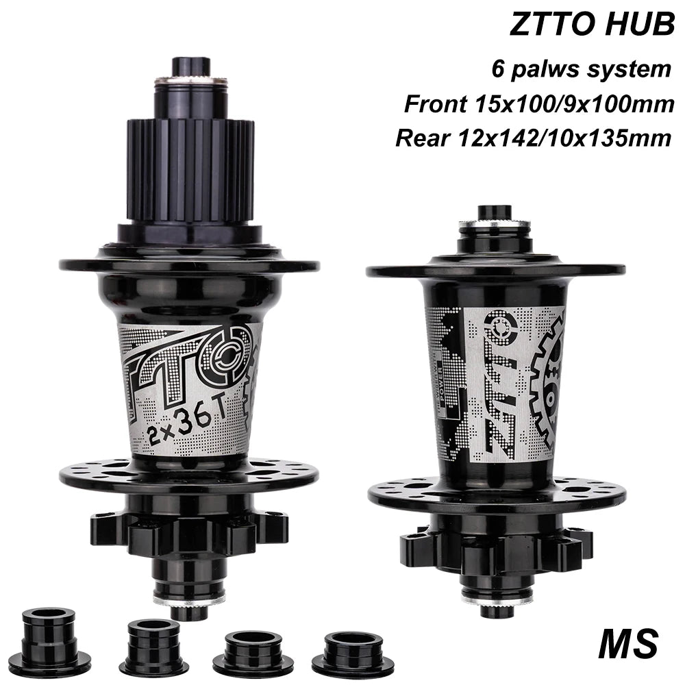 ZTTO Mountain Bike Hub 32 Holes 6 Pawls Disc Brake Bearing 10 11 12 Speed XD Thru Axle Quick Release Bicycle Wheel 142 135mm
