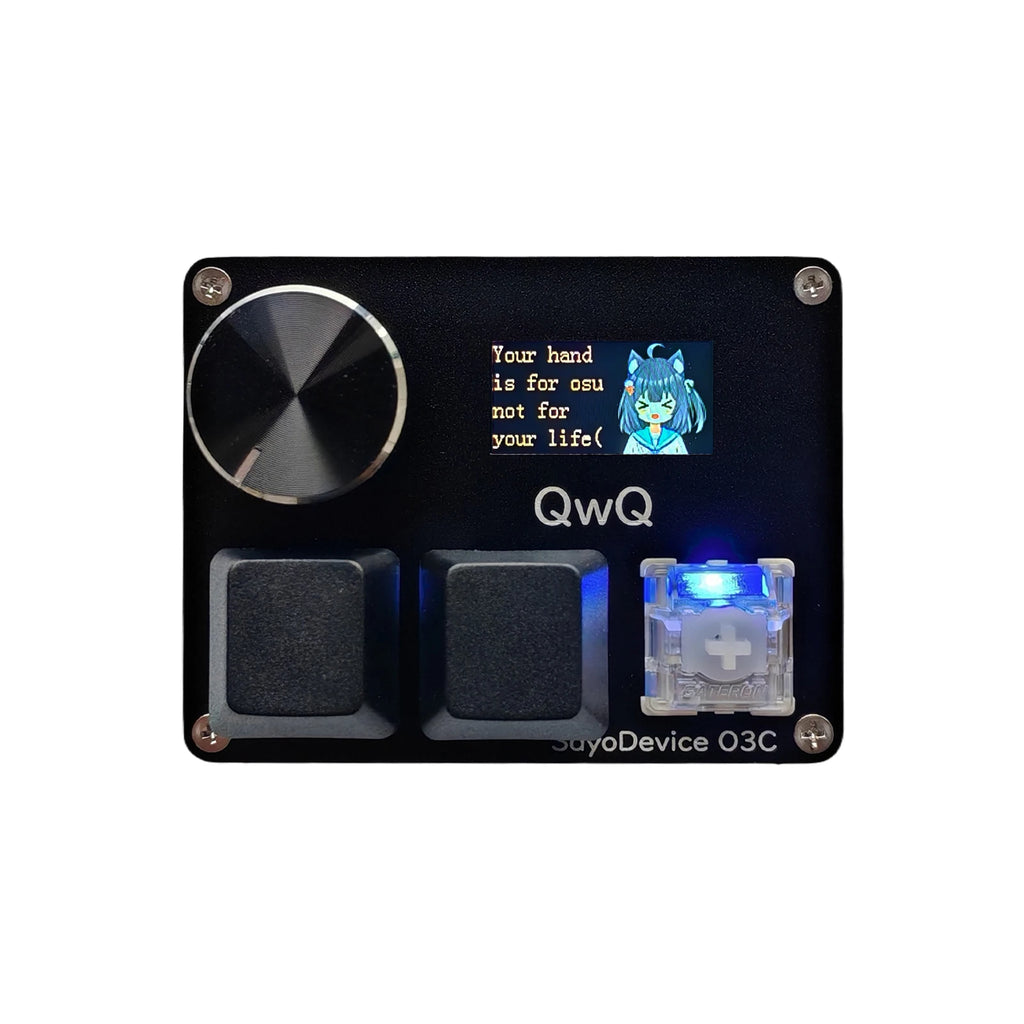 Gateron KS-20 White Switches SayoDevice OSU O3C Rapid Trigger Magnetic Switches Keyboard With Knob Screen Copy Paste Shotcut
