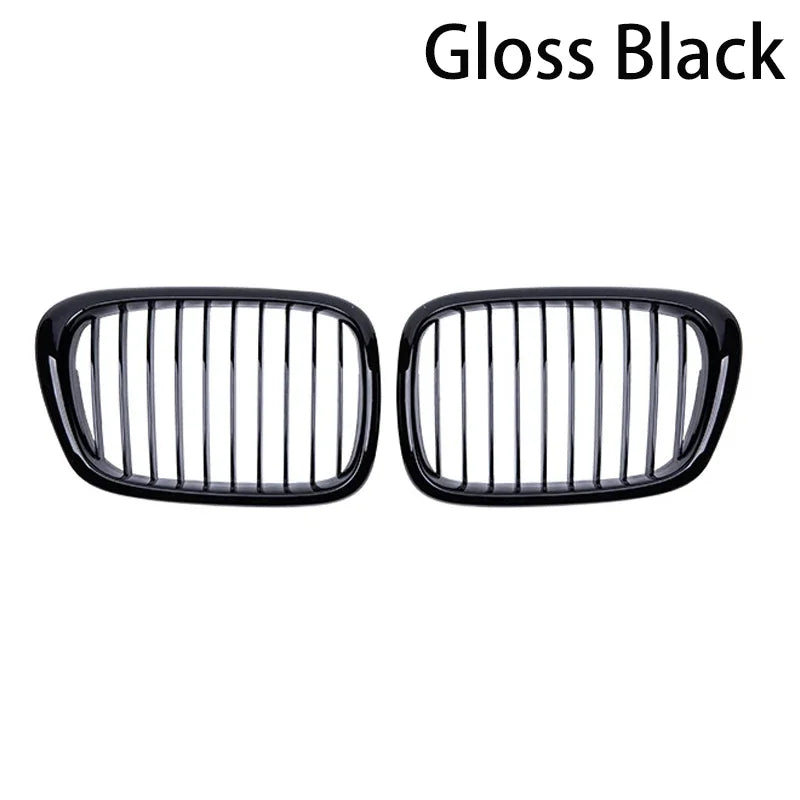 Pulleco For BMW E39 5 Series 525 528 Gloss Black Grille Car Front Hood Grill Kidney Grilles Racing Grill 99-03 Auto Accessories