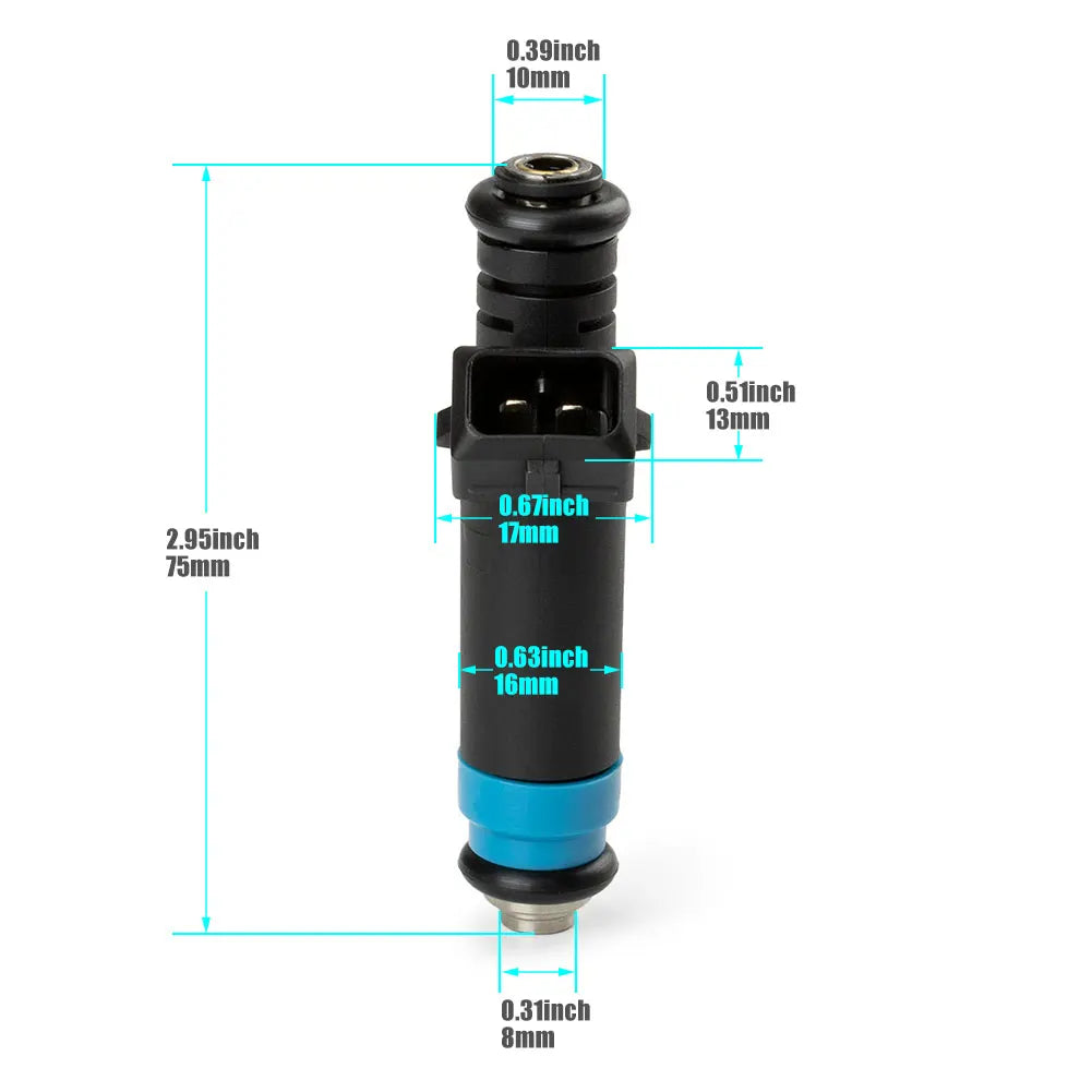 Fuel Injectors EV1 850cc or 1000cc Set 4pcs/8pcs High Flow 80lb Deka Style