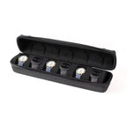 1/2/3/5/6/10 Slot Watch Travel Case,Hard Watch Roll, Travel Watch Organizer Case with Form-Fitting Pillow, Red Microfiber Lining