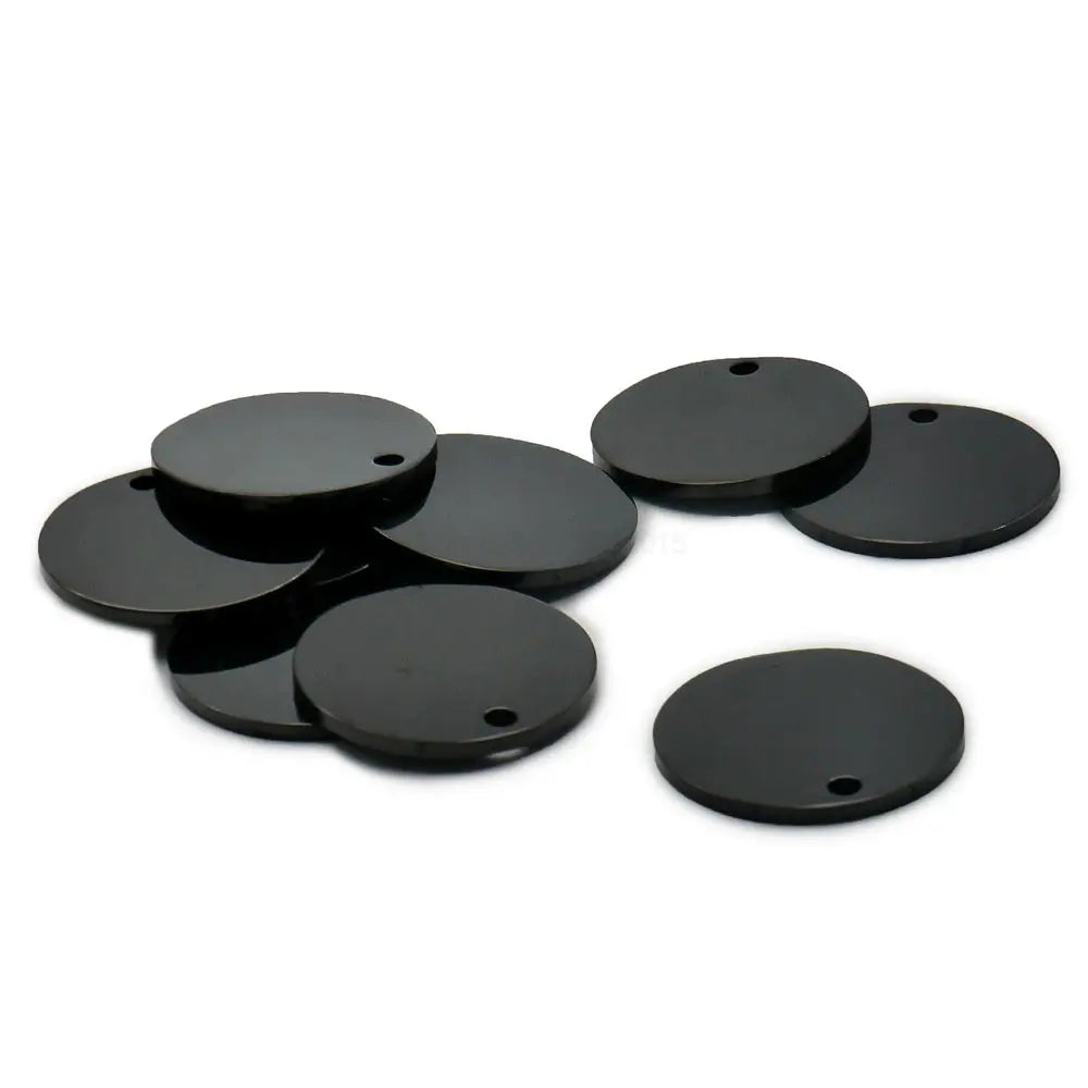 20pcs Stainless Steel Round Pet ID Tag Mirror Finish Collar Name Pendant 25-35mm