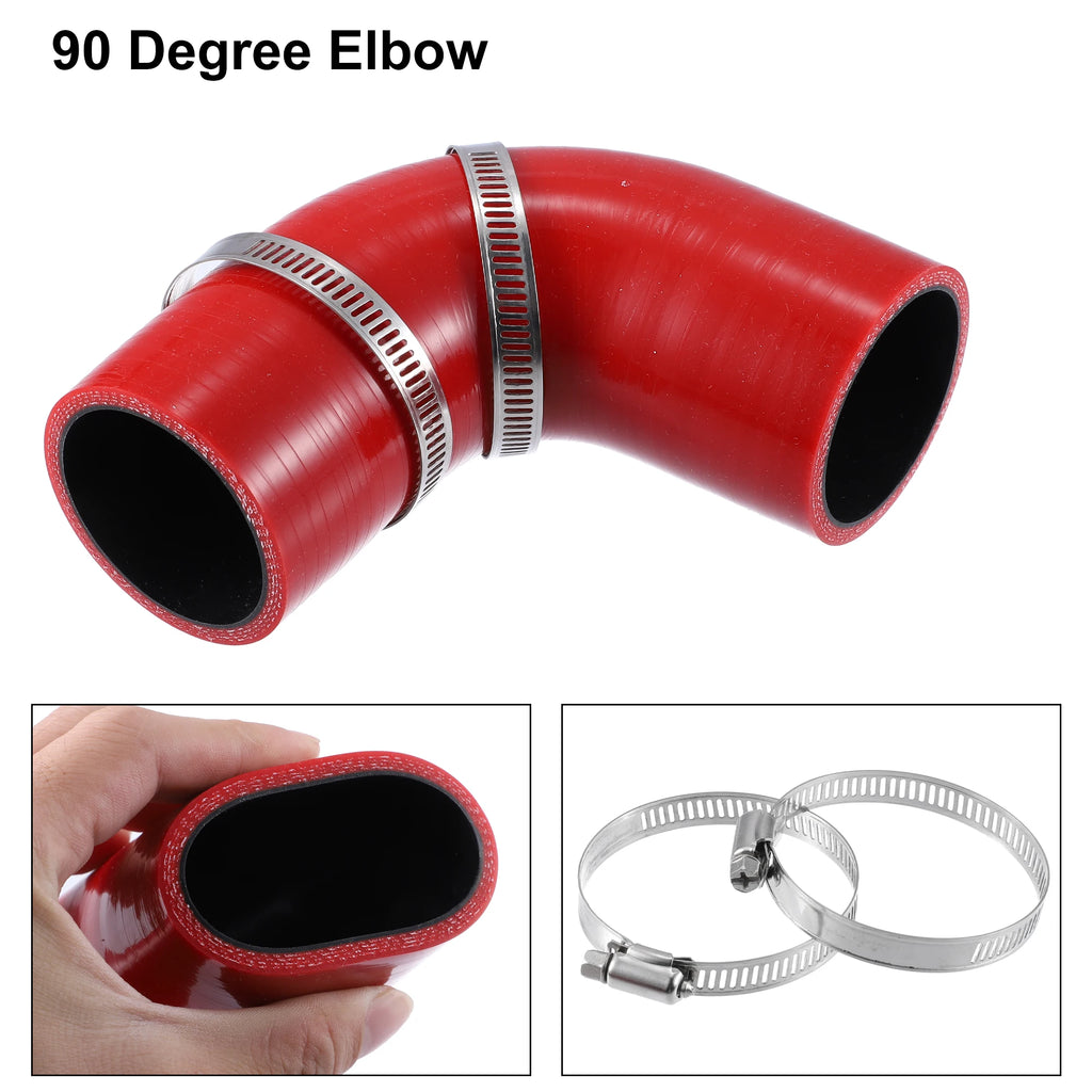 UXCELL 32/51/57/63/70/76/89MM ID 90 Degree Elbow Car Silicone Hose Intake Coupler Intercooler Tube Reducer Set For Seat Leon 1M
