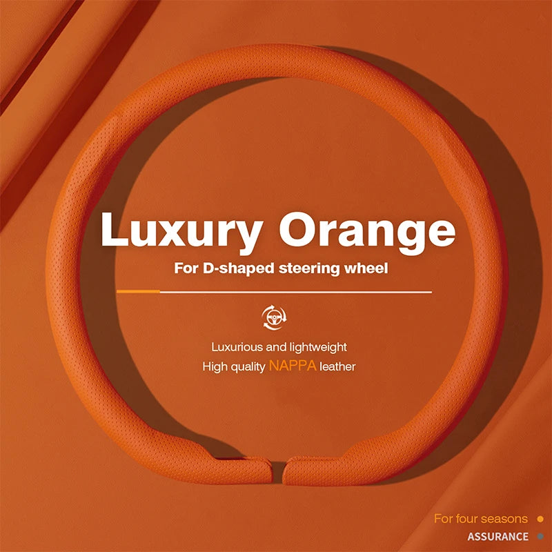 38cm Non-Slip Suede Car Steering Wheel Cover, Nappa leather, For CHERY OMODA C5 E5 S5/GT FX 2022 2023 2024 Car Auto Accessories
