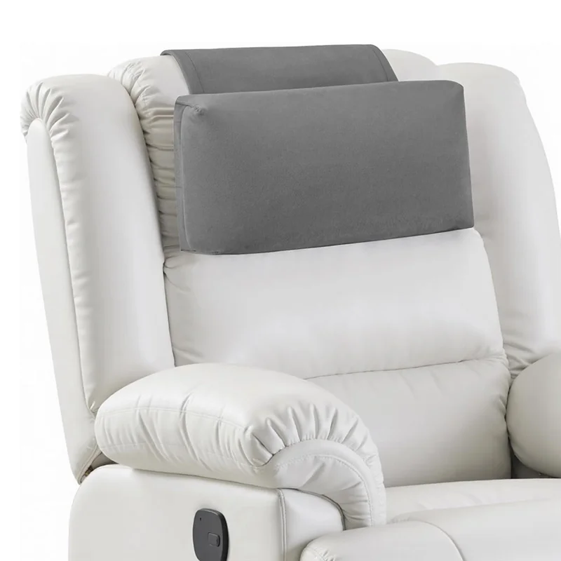 Recliner Headrest Neck Pillow Adjustable Non-Slip Velvet, Black or Gray