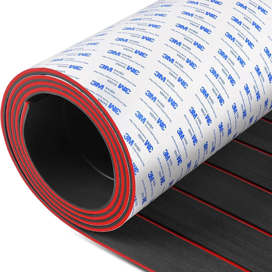 2400*450mm EVA Foam Boat Flooring Adhesive Backing Marine Self-Adhesive Decking Faux Teak Sheet Jon Swim Platform Helm Pad RV