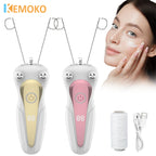 Mini Electric Hair Remover Facial Hair Removal Defeatherer Women Beauty Epilator Body Arm Cotton Thread Depilator LCD Display