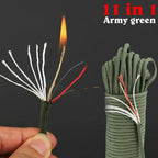 kindling 550 33-100FT 11-core paracord 4mm outdoor Camping Survival tool fit PE fire rope fishing cotton line Parachute Hiking