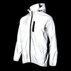 WOSAWE Full Reflective Jacket with Hoodie High Visibility Waterproof Wind Breaker Men Women Hiking Cycling Running Safety Vest