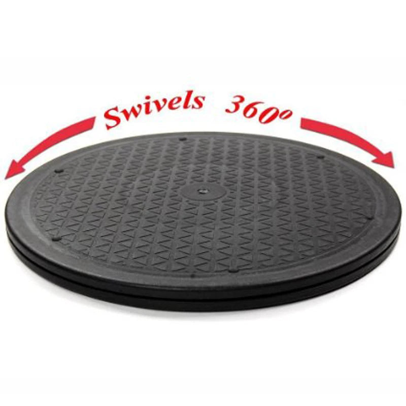 8-12 Inch Heavy Duty Rotating Swivel Steel Ball Bearings Stand for Monitor TV Turntable Lazy Susans Black Round Shape