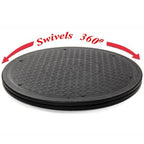 8-12 Inch Heavy Duty Rotating Swivel Steel Ball Bearings Stand for Monitor TV Turntable Lazy Susans Black Round Shape