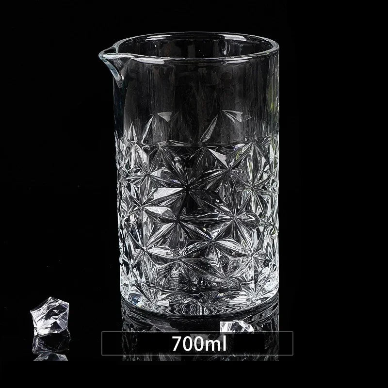 JUSTINLAU Cocktail Mixing Glass Stirring Cup, Whiskey Cocktail Bar Tool - Style Options