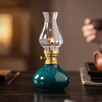 Traditional Ceramic Butter Oil Lamp - Aromatic Incense Burner and Ambient Night Light for Home Zen Decor