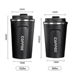 380/510ML Double-layer Insulation Cold And Hot Thermo Cafe Thermos Mug Leakproof Travel Thermo Cup for Tea Water Coffee Cup