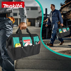 Makita Tool Bag 14.57in Double Layer Oxford Cloth Waterproof Electrician Storage, 1pc