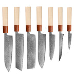 1-7PCS 67 Layer Damascus Steel knife 8 inch chef knife Japanese  Cut Meat Kitchen Knife Super sharp kitchen Nakiri Knife