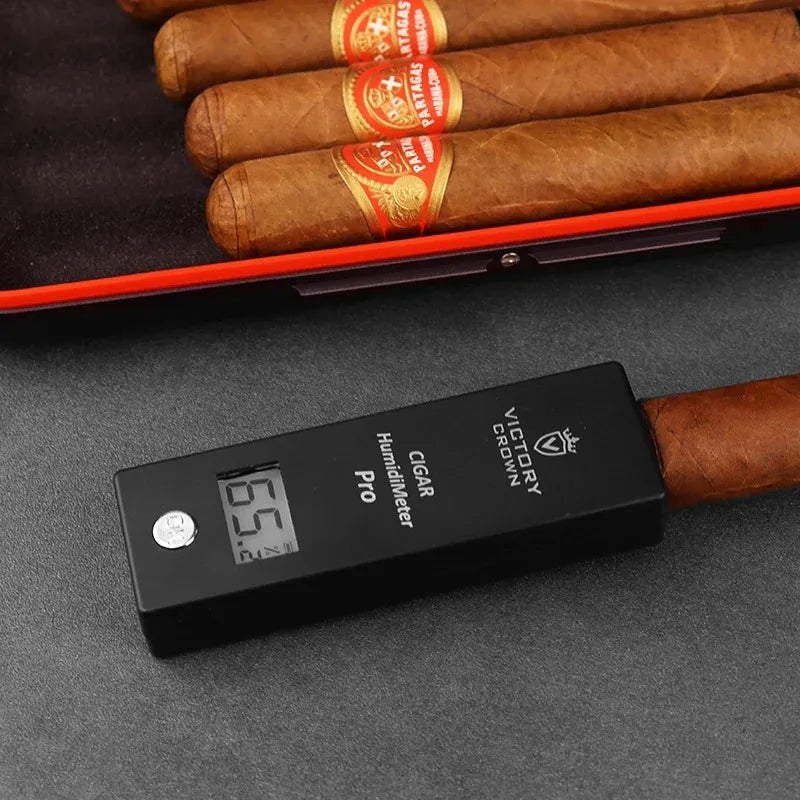 Cigar Moisture Meter Hygrometer Digital USB Pocket Cigarettes Damp Detector Density Digital Smoking Humidity LCD Probe Tools