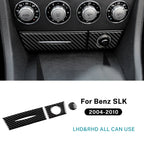 Real Soft Carbon Fiber Trim Sticker For Mercedes Benz SLK R171 2004 2005 2006 2007 2008 2009 2010 Car AC Storage Bottom Panel