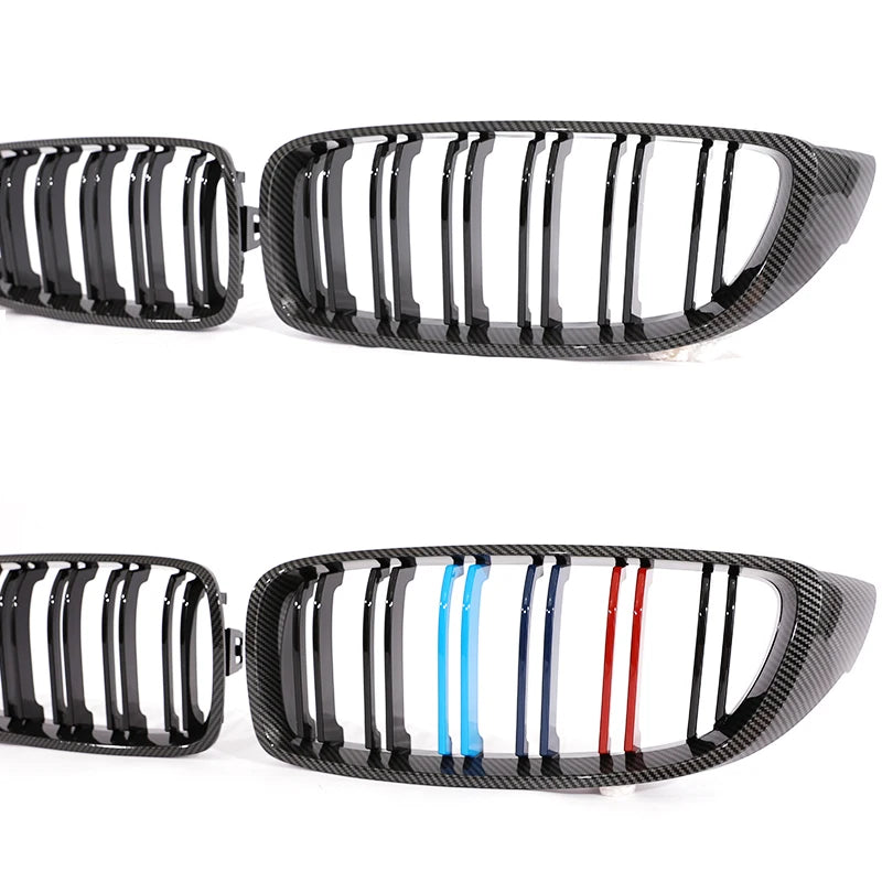 Front Bumper Kidney Gloss Black Carbon Chrome Grill M Color Grille Grill For BMW 4 Series Gran F32 F33 F36 F80 F82 2013-2020