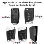 Auto TPU Zinc Alloy Key Case Bag For VW Volkswagen GOLF 5 MK5 Car Key Chain Car Metal Key Shell Interior Decoration Accessories