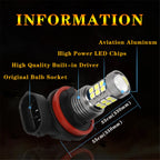 2Pcs LED Car Front Fog Light Lamps Bulb For VW Volkswagen POLO 6R MK6 2011 2012 2013 2014 2015 2016 2017 2018 Auto Accessory