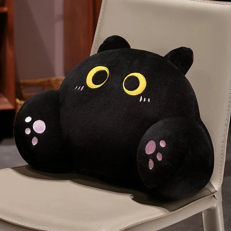 Thickened Cat Back Cushion Siamese Calico Cat Sofa Bed Chair Lumbar Support Cushion Comfortable Throw Pillow Home Decor Girl