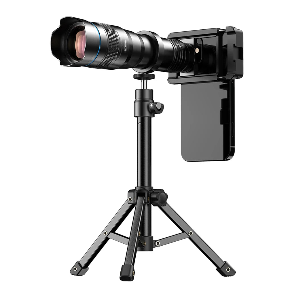 APEXEL 36x telephoto zoom lens with universal clip for iPhone & Samsung, tripod/remote options