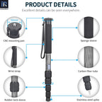 RM285C/RM325C Carbon Fiber Camera Monopod 5-Section for DSLR Video Camcorder