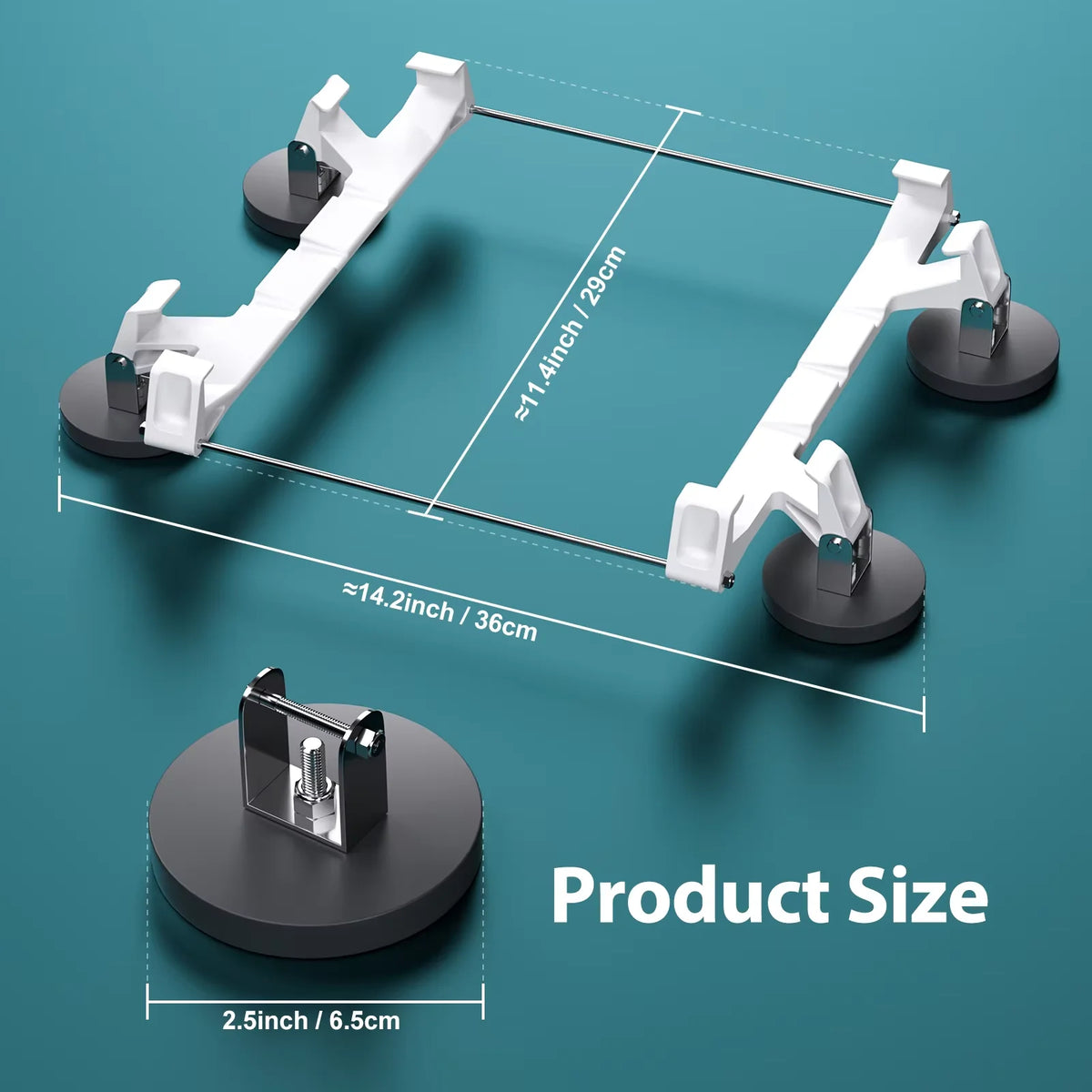 Starlink Mini Car Roof Mount, Magnetic Quick Release Starlink Mini Mounting Kit for RVs, Vans, Boat, Yachts, Trucks - Aluminum