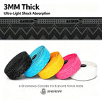 SEER Anti-Slip Road Bike Handlebar Tape PU+EVA Silicone Shockproof Handle Bar Tape With Bar End Plugs Bicycle Accessories