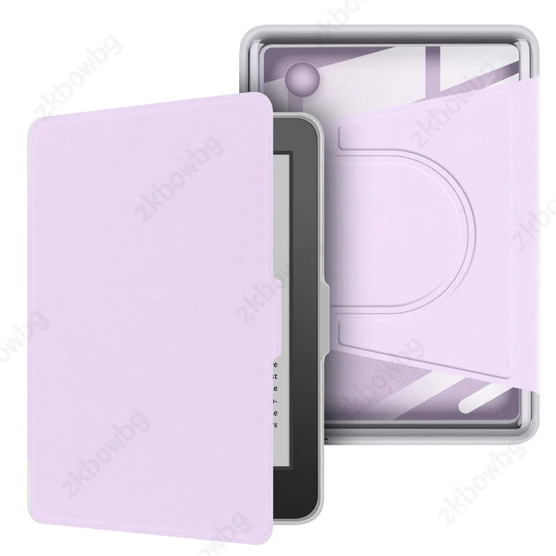 Transparent Acrylic Back Case For Kobo Clara BW N365 Clara Colour 2024 N367 2E 6'' N506 Ebook Magnetic Separation Rotating Cover