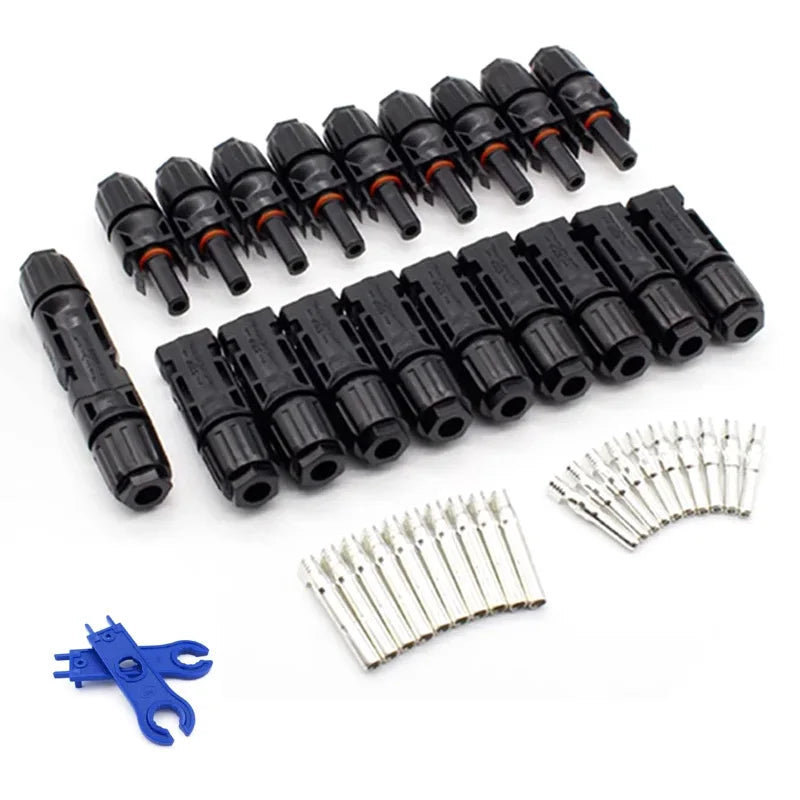Solar panel PV connectors kit 1000V 30A for 2.5/4/6mm² PV/MC cables, multi-pack