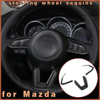 Car Steering Wheel Trim Circle Sequins Cover Sticker for Mazda 2 3 6 Demio CX3 CX-3 CX-5 CX5 CX7 CX9 Axela ATENZA 2017 2018 2019