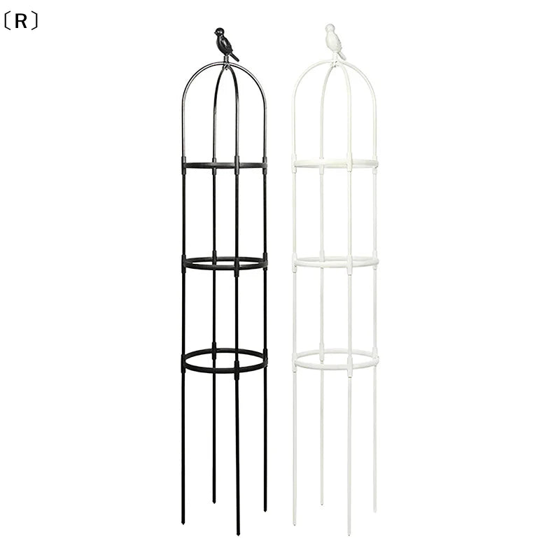 Plant Climbing Support Trellis Stand 2-3 Tier, White or Black, for Tomato Vine Plants