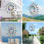 Metal Windmill Creative Courtyard Garden Lawn Decoration Wind Collector Magical Kinetic Energy Metal Windmill Rotator