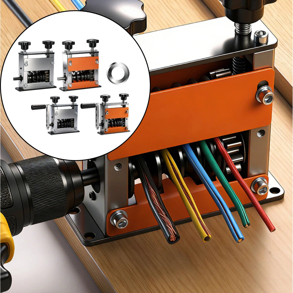 Manual Dual-Drive Wire Stripper Tool for Scrap Copper Wire Cables, 1-17mm