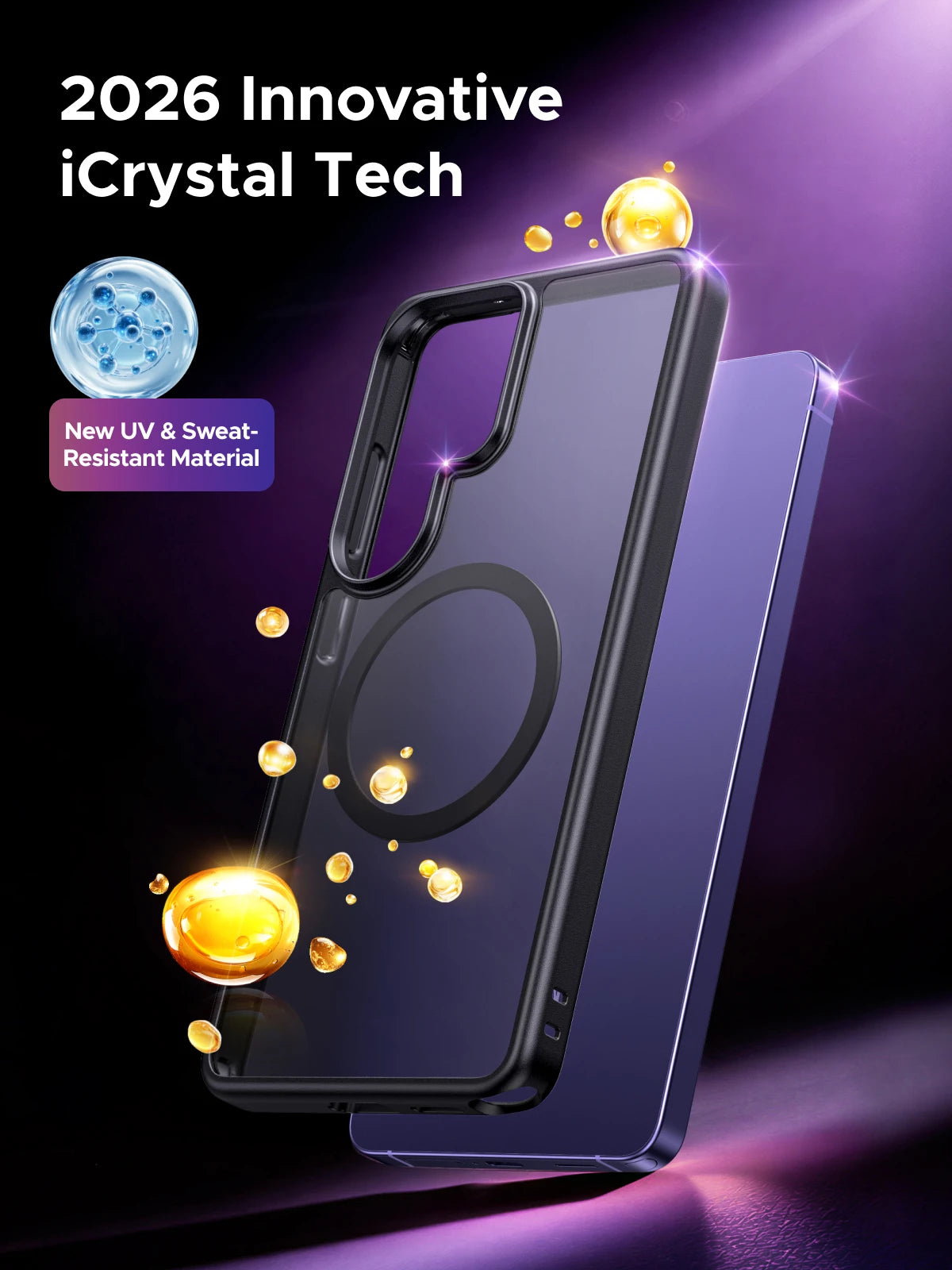 UGREEN For Samsung Galaxy S26 Ultra 2026 Magnetic Case Clear Hard Back Cover Cases for Samsung SamsungGalaxyS26 2026 Black TPU