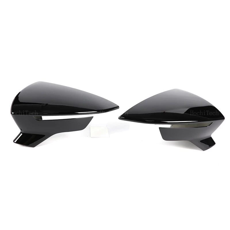 Gloss Black Mirror Cap for Seat Leon Lion 5F III Ibiza 6F V KJ1 Arona KJ7 Carbon LookCar Side Rearview Mirror Cover Accessories