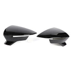 Gloss Black Mirror Cap for Seat Leon Lion 5F III Ibiza 6F V KJ1 Arona KJ7 Carbon LookCar Side Rearview Mirror Cover Accessories