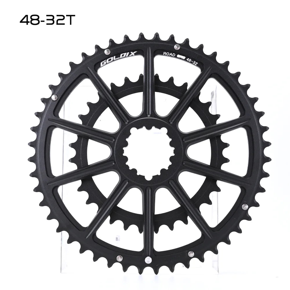 GOLDIX 53-39T 52-36T 50-34T 48-32T 46-30T specification road bicycle crankset chainring suitable for SHIMANO and SRAM 10 11S 12S